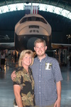 Nancy and Dave pose in front of the Space Shuttle Enterprise