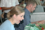 Whatever it was, Katie thought it was hilarious...