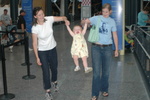 Jamie and Katie swing Jill on the way out