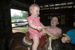 Highlight for Album: Dave, Jamie, Grandma and Grandpa Killian visit the barn. July 2005