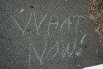 Our visitors left messages on the driveway and front porch- 
