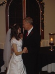 Kristin dancing with her father