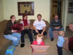 Jill and Elliot were on the offense--throwing pillows back as hard as they could.